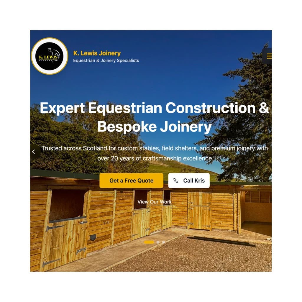 K Lewis Joinery Client Dashboard