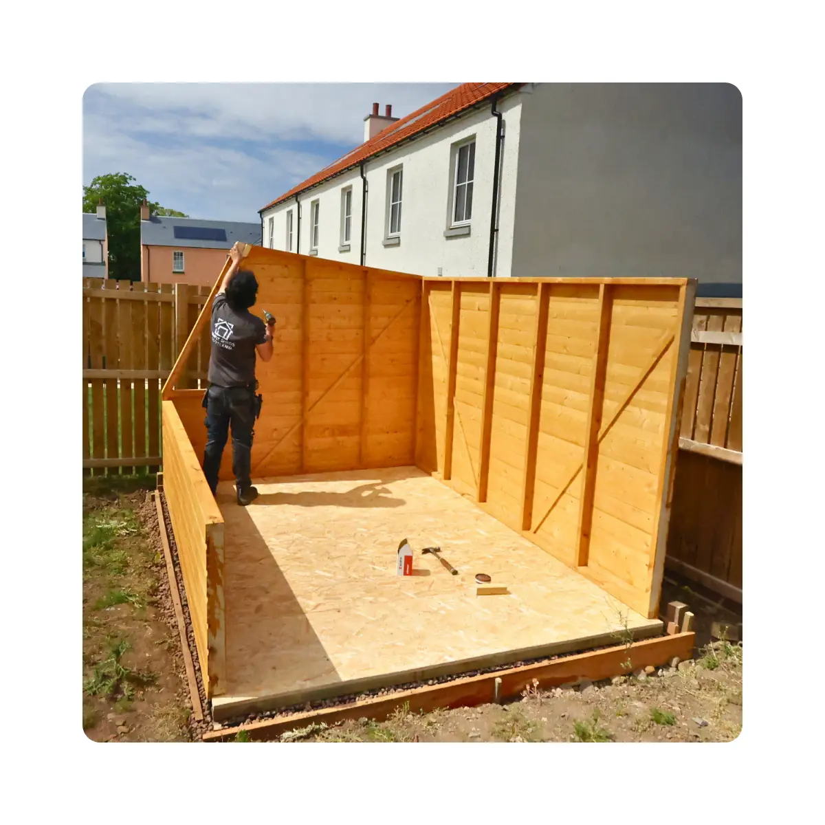 Simply Sheds Scotland team at work