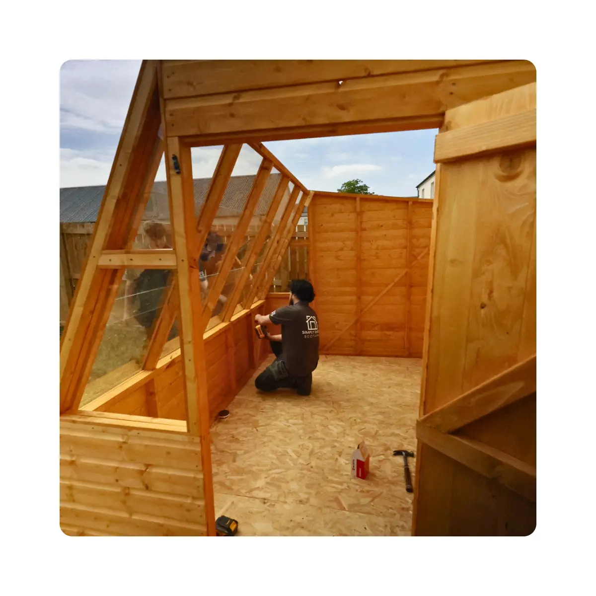 Simply Sheds Scotland behind-the-scenes installation content