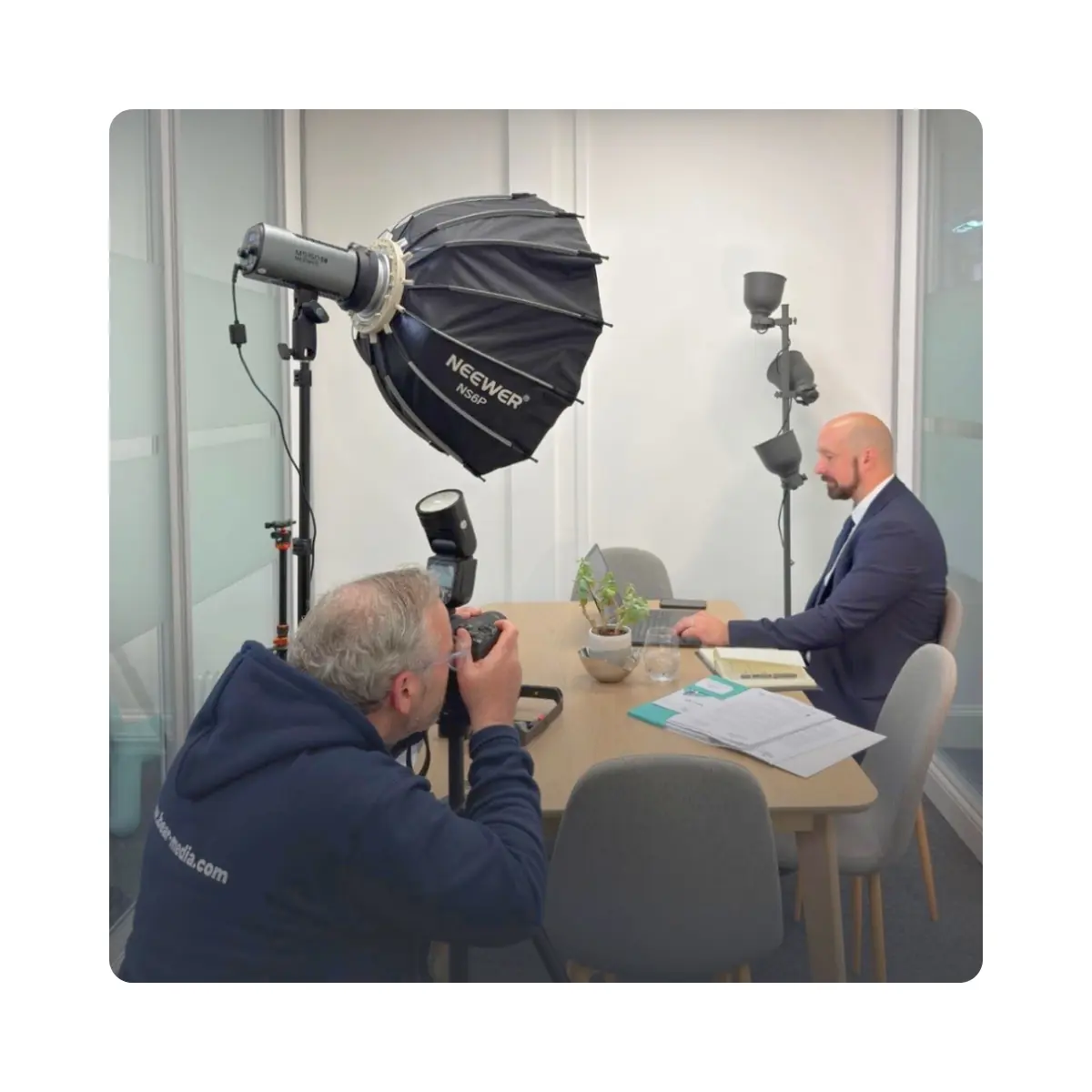 Garry setting up a Bear Media photography session
