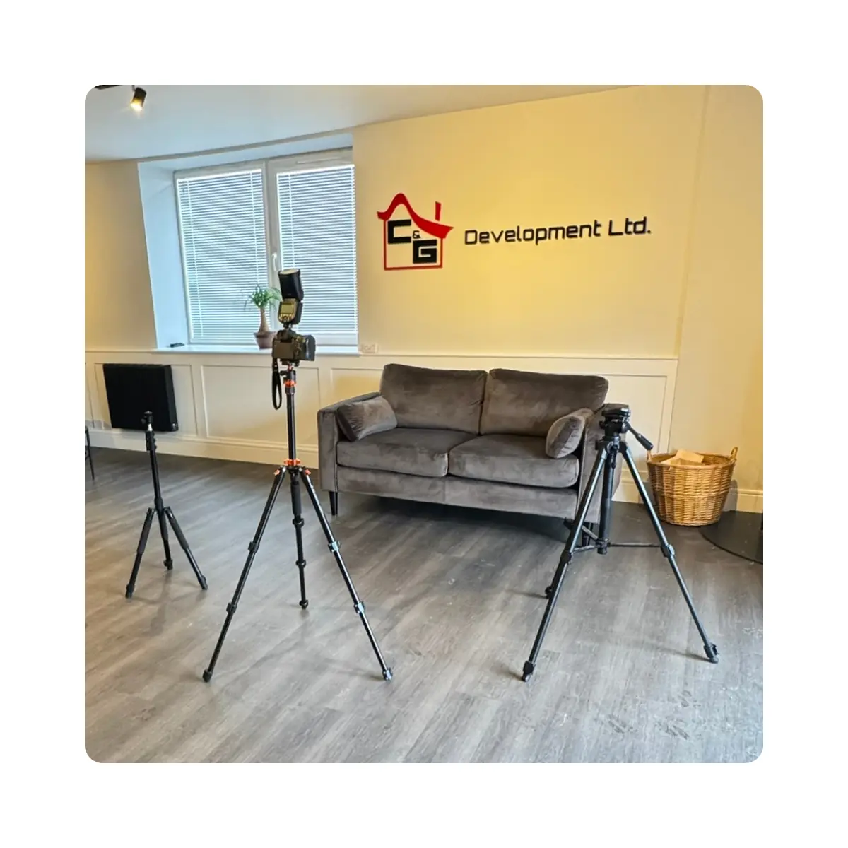 Bear Media video production setup on location in West Lothian