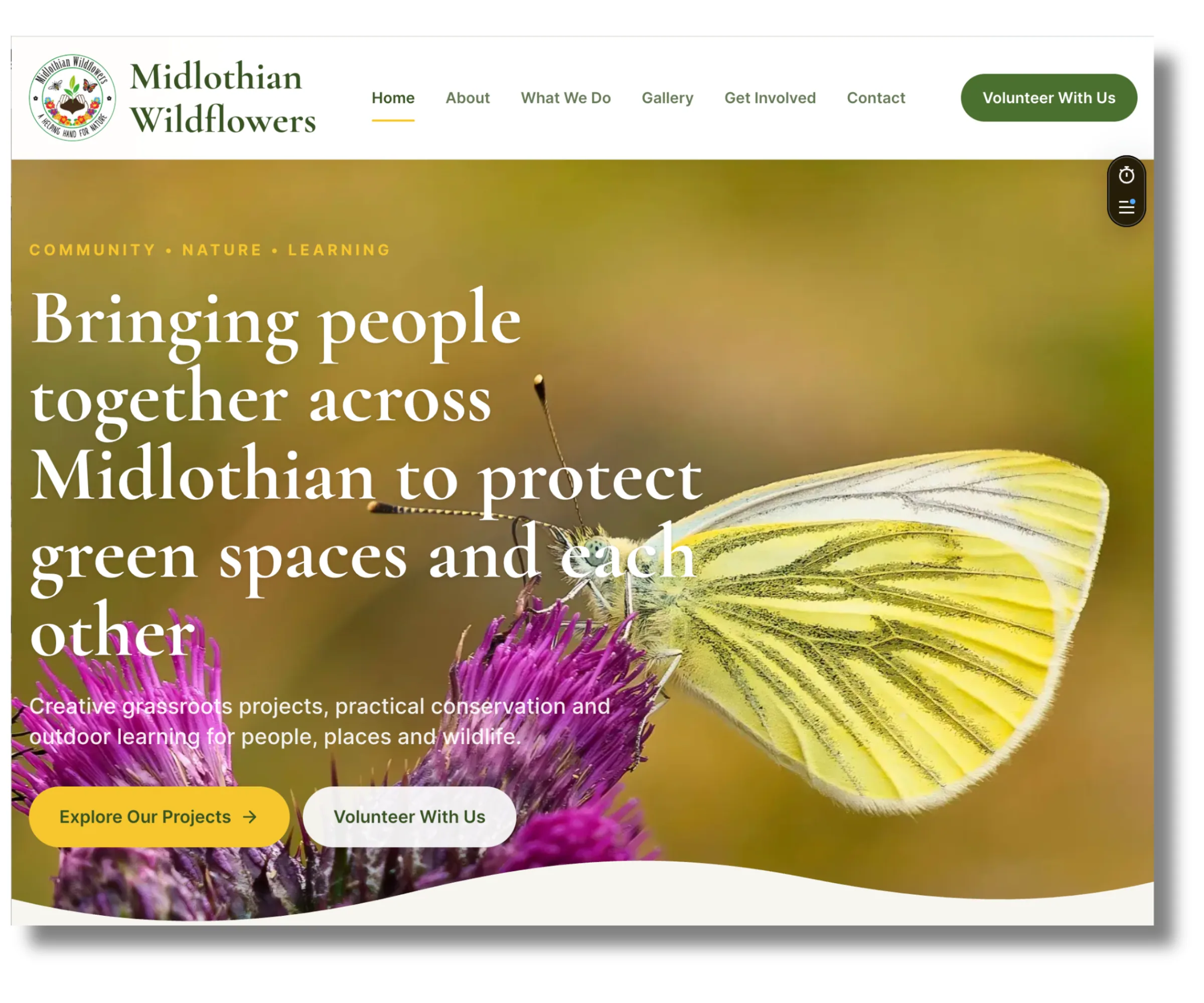 Midlothian Wildflowers responsive website designed by Bear Media