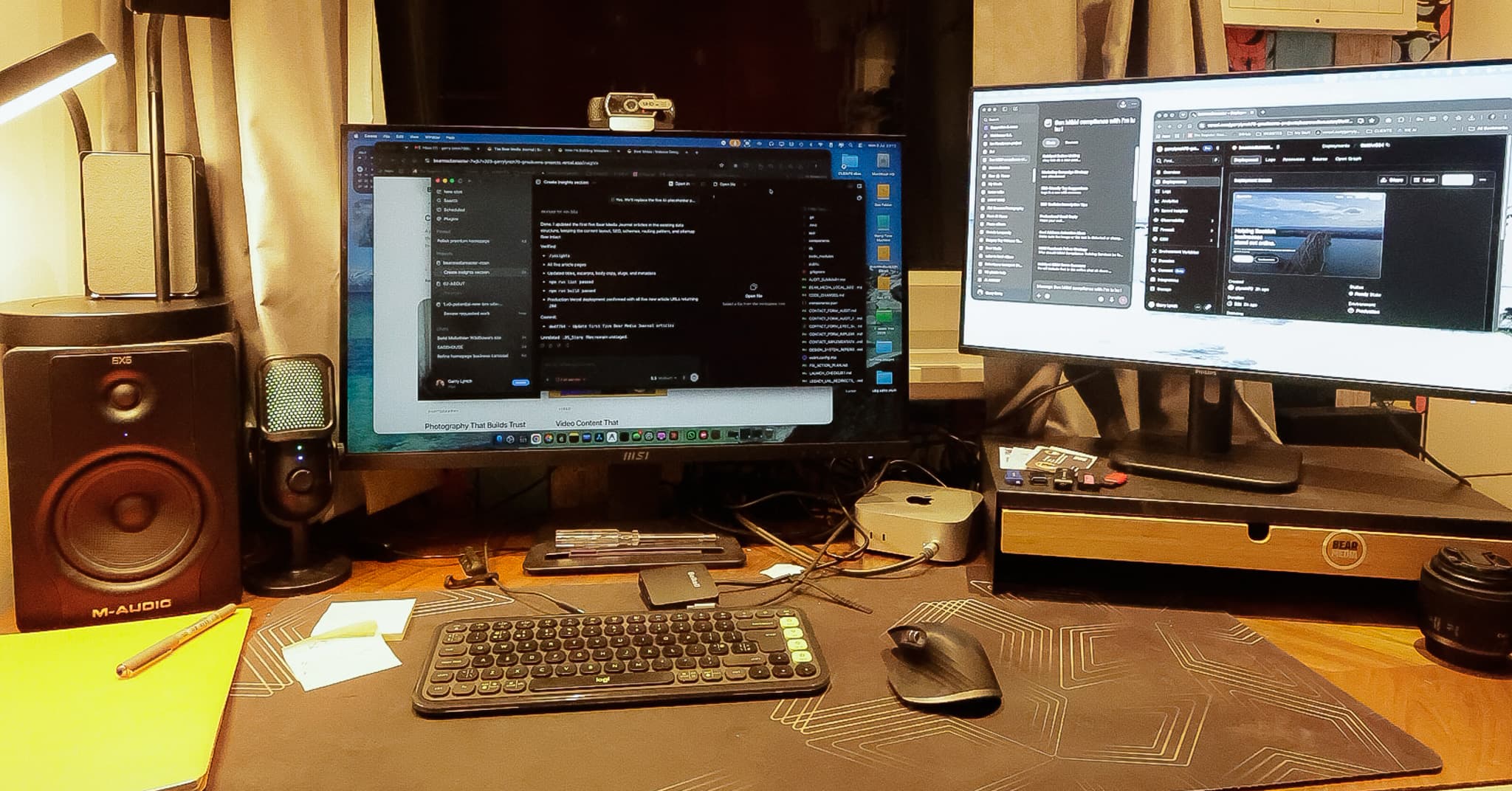Bear Media workspace where client content is planned, created and posted