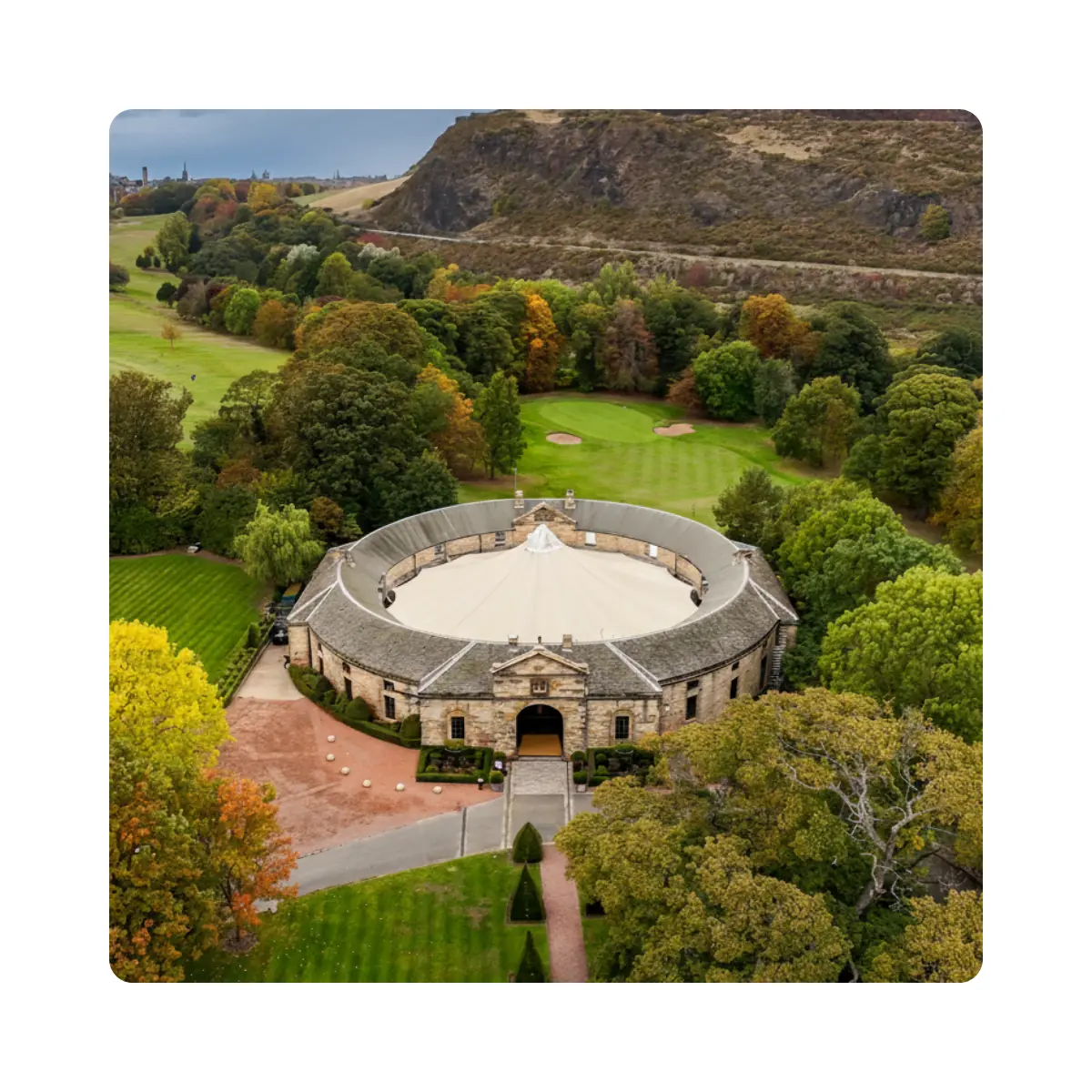 Aerial landmark photography captured by Bear Media
