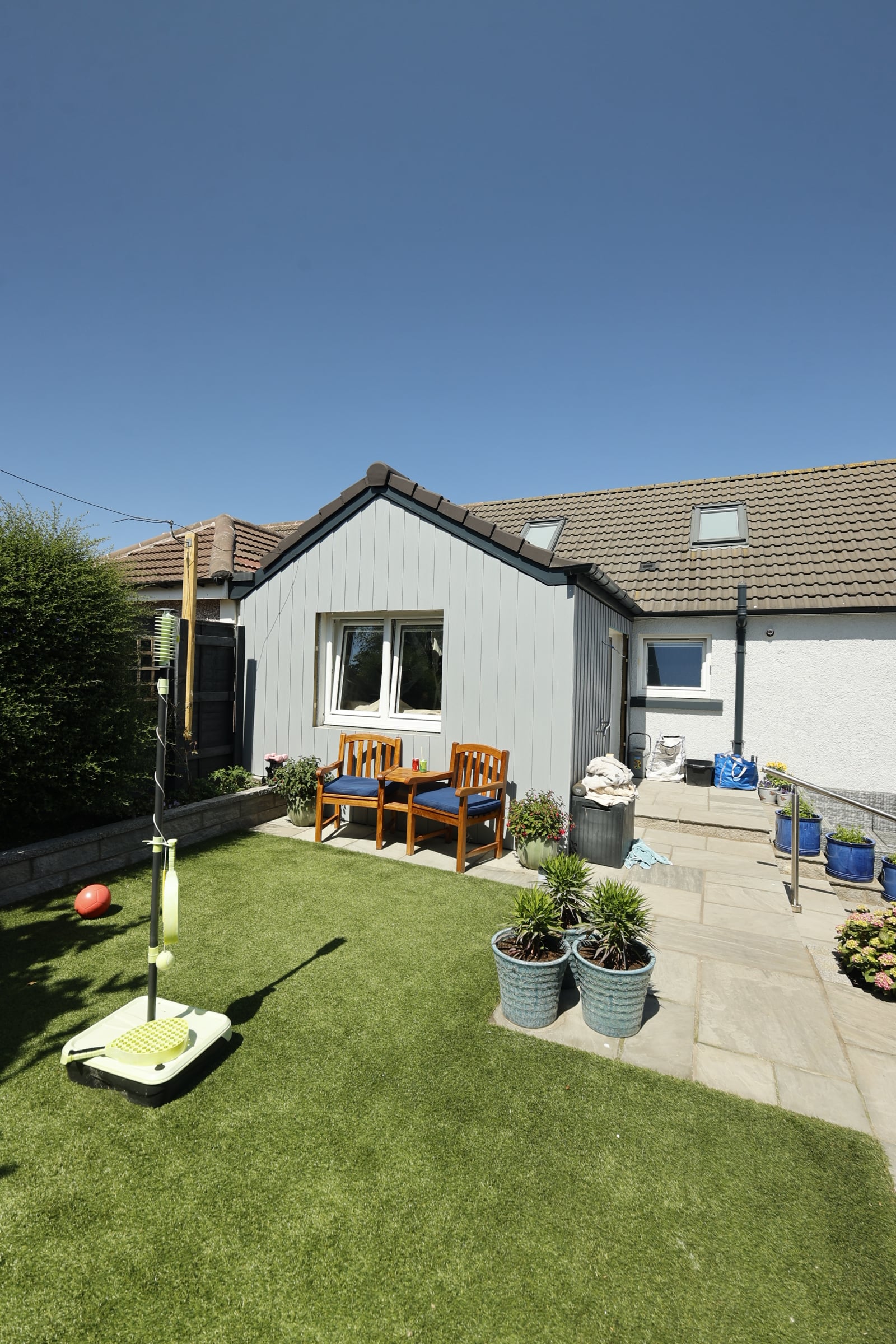 Completed garden extension and patio by C&G Developments