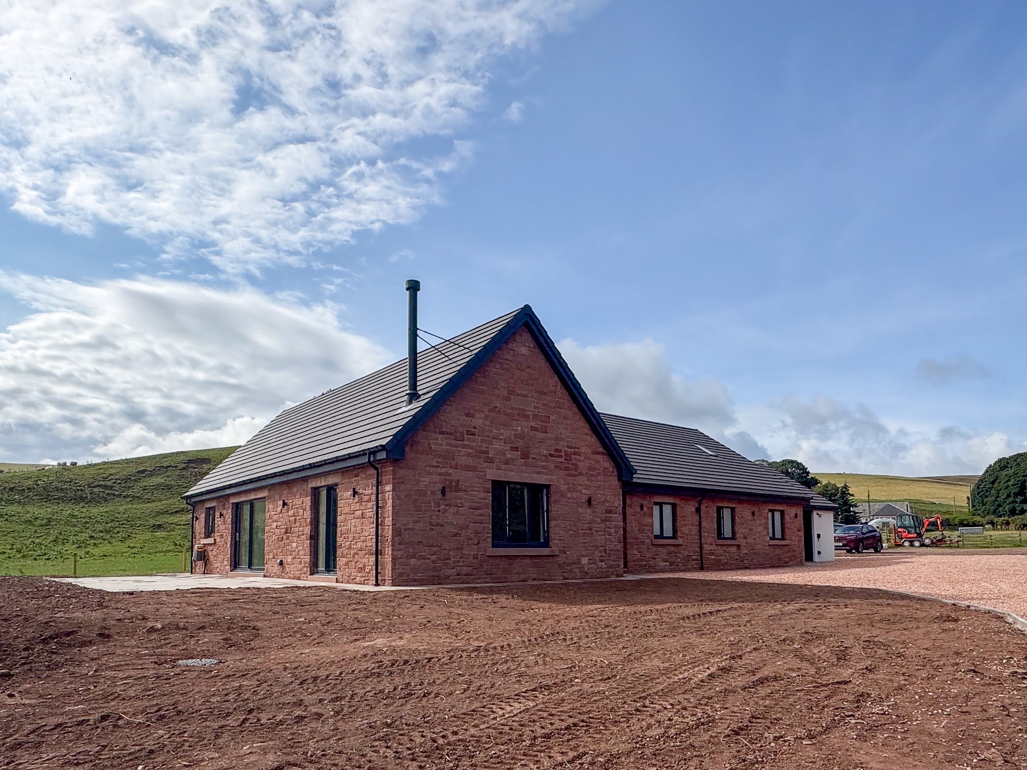 Finished sandstone exterior of the C&G Developments new-build home
