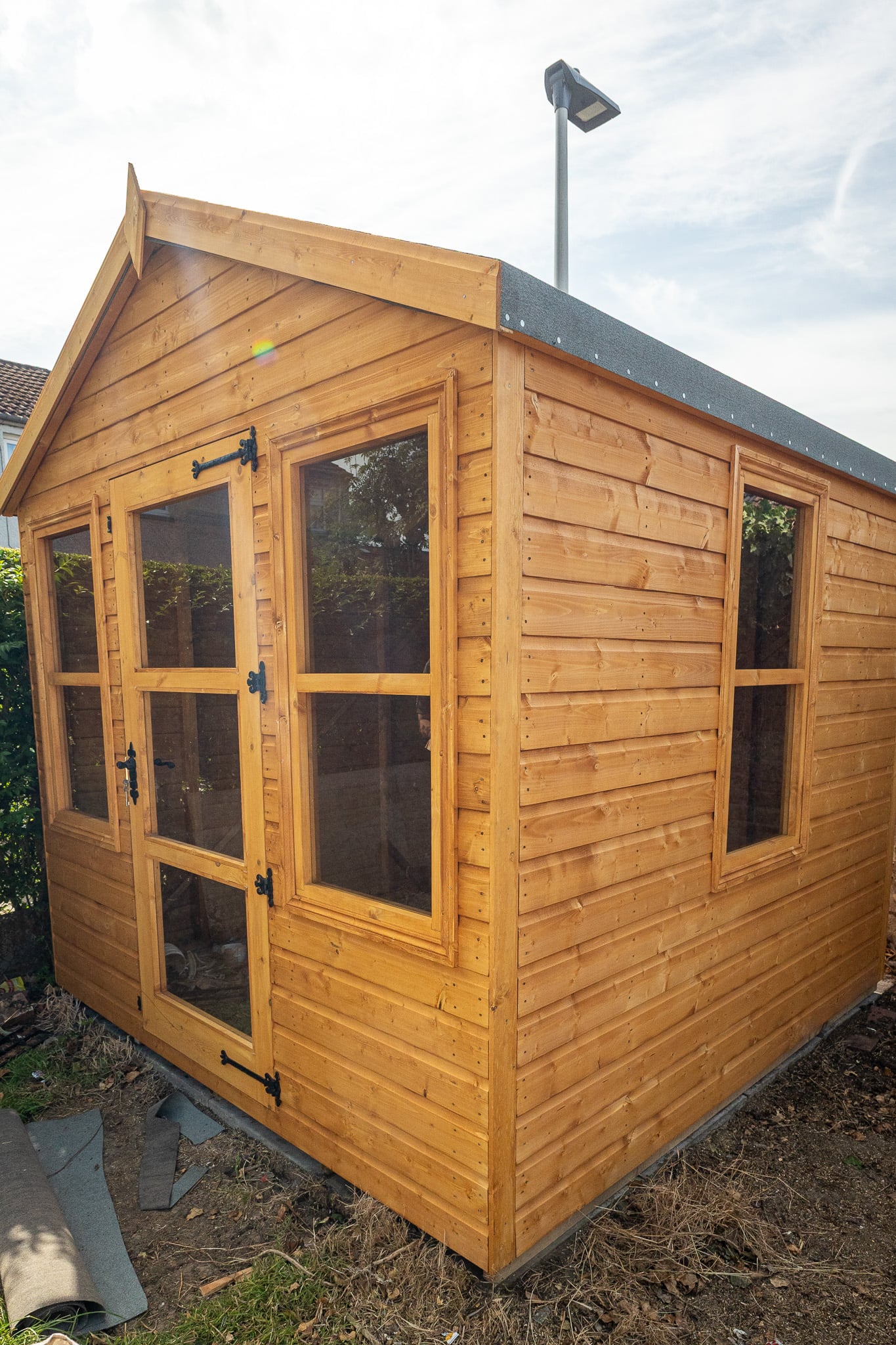 Finished glazed garden building installed by Simply Sheds Scotland