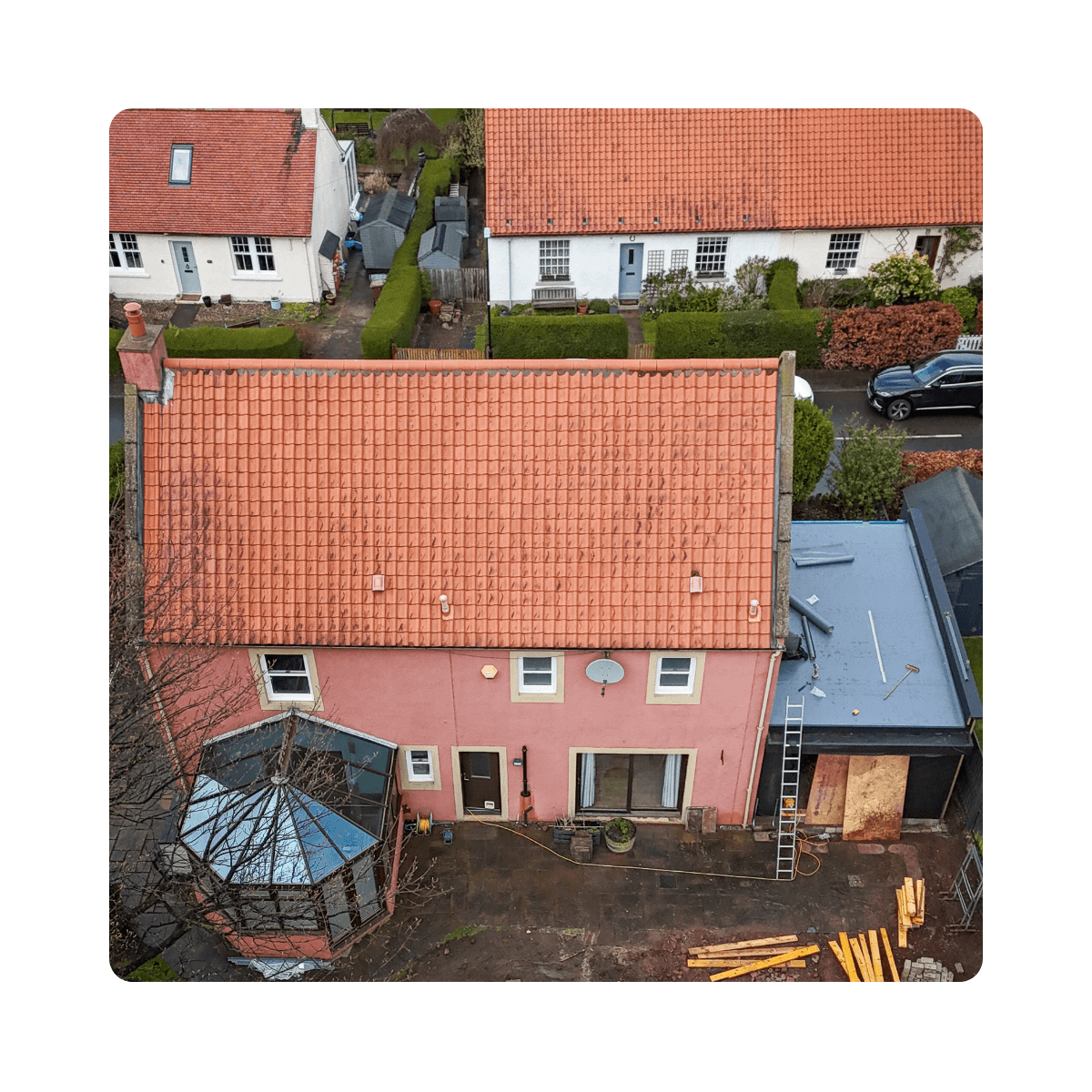 Drone roof footage for C&G Developments