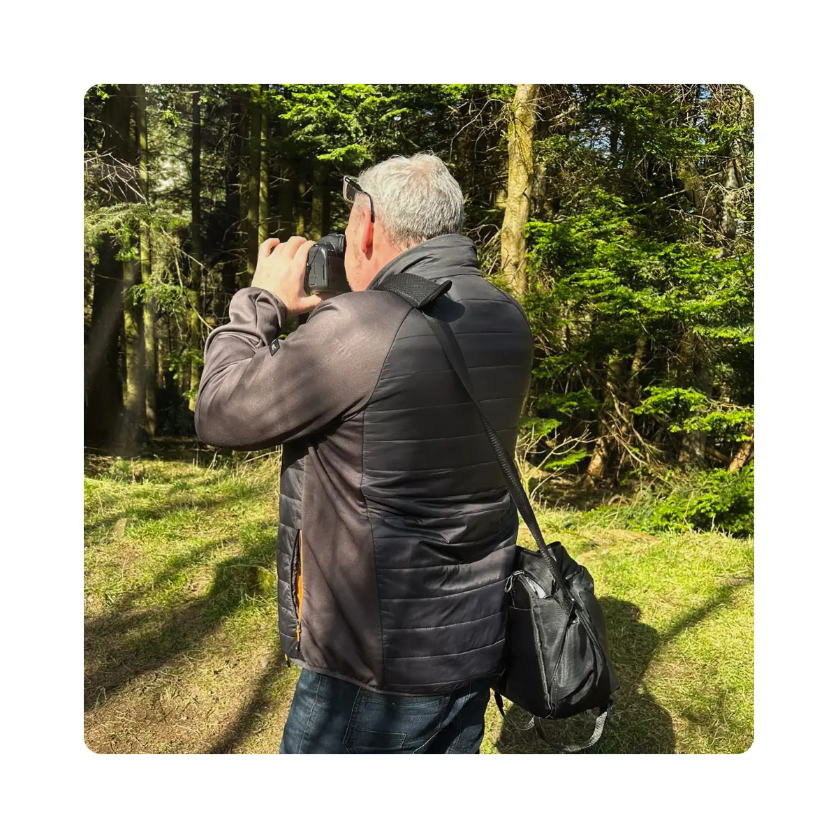 Garry Lynch with camera, founder of Bear Media