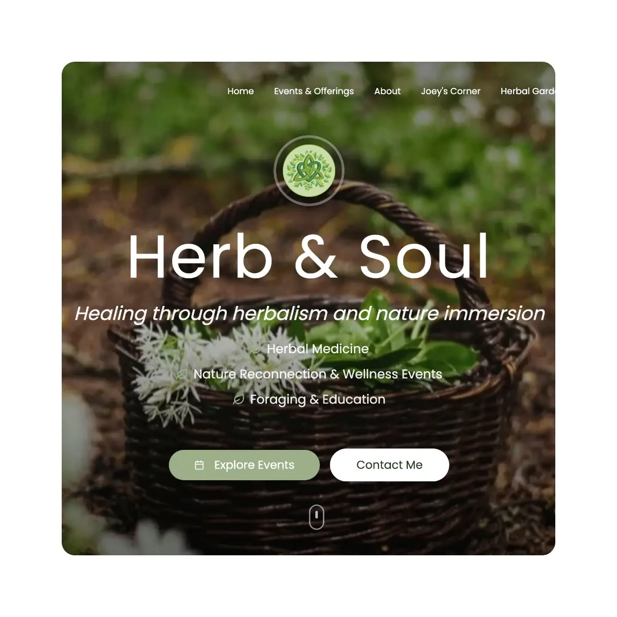 Herb & Soul website designed by Bear Media