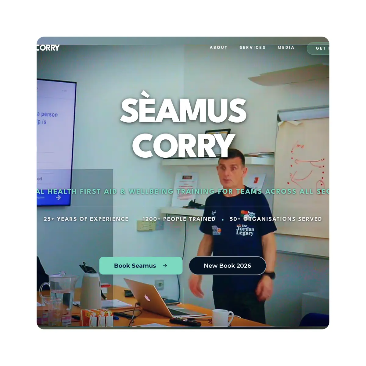 Seamus Corry website designed by Bear Media